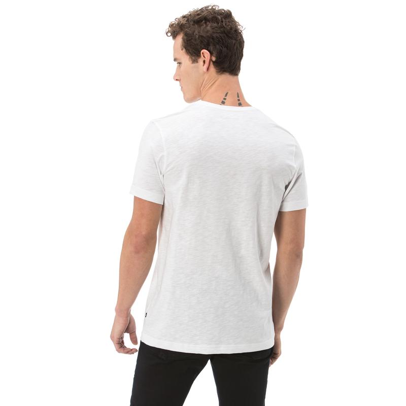 NAUTICA ERKEK BEYAZ BİSİKLET YAKA KISA KOLLU SLIM FIT T-SHIRT