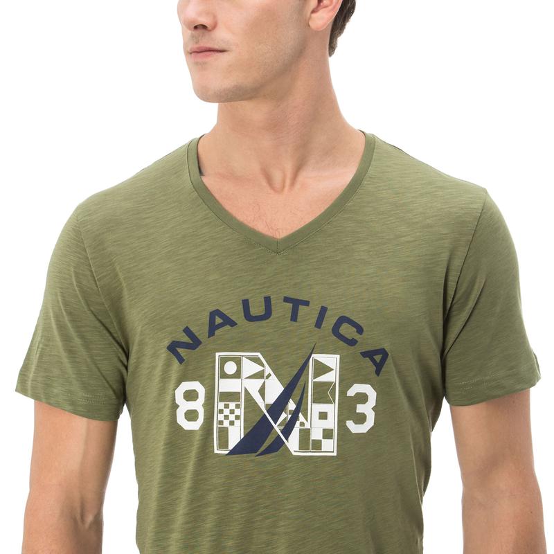 NAUTICA ERKEK YEŞİL KISA KOLLU SLIM FIT T-SHIRT