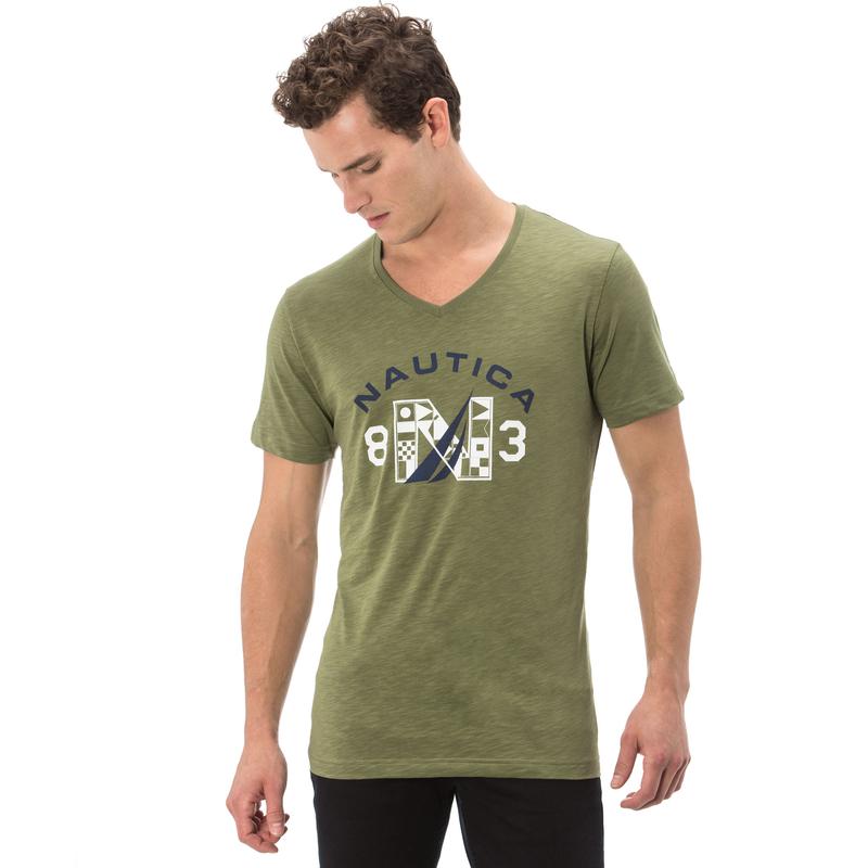NAUTICA ERKEK YEŞİL KISA KOLLU SLIM FIT T-SHIRT