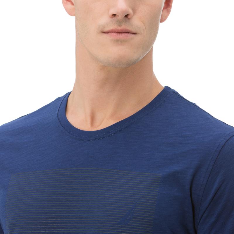 NAUTICA ERKEK LACİVERT BİSİKLET YAKA KISA KOLLU SLIM FIT T-SHIRT