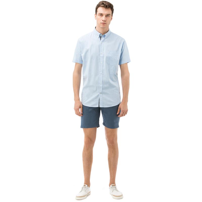 NAUTICA ERKEK MAVİ SLIM FIT BERMUDA
