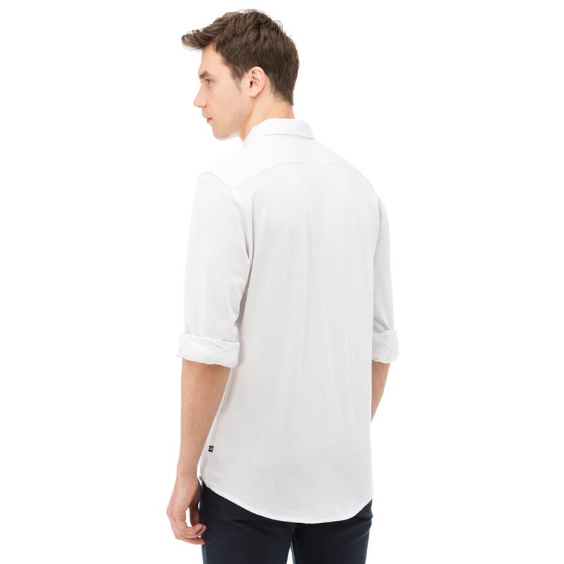 NAUTICA ERKEK BEYAZ UZUN KOLLU SLIM FIT GÖMLEK