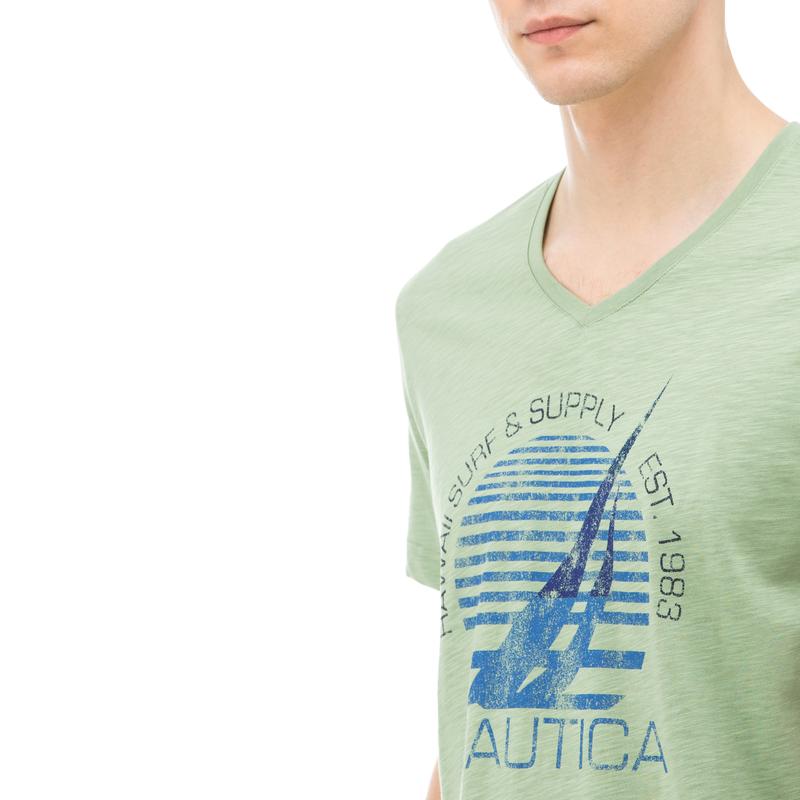NAUTICA ERKEK YEŞİL KISA KOLLU SLIM FIT T-SHIRT