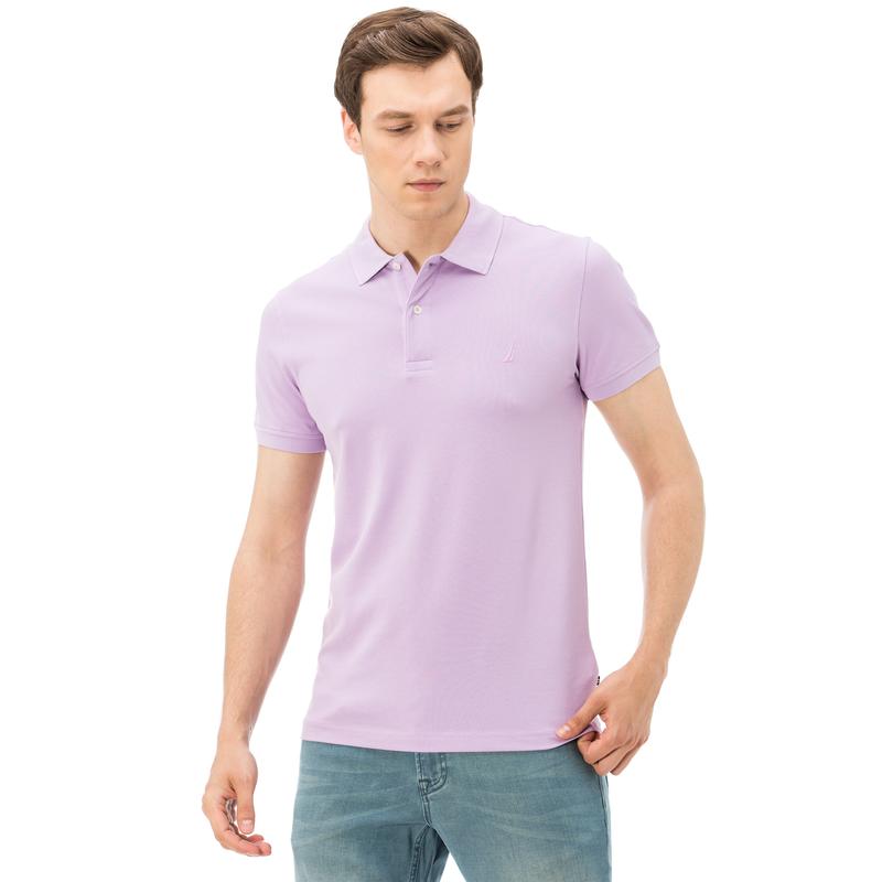 NAUTICA ERKEK LİLA KISA KOLLU SLIM FIT POLO
