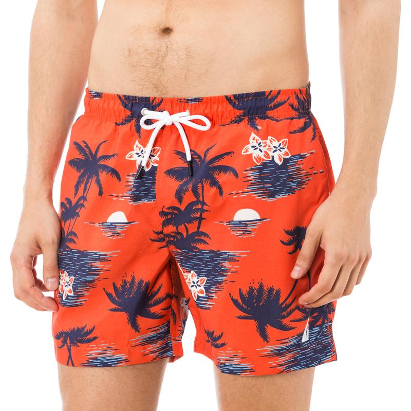 NAUTICA ERKEK TURUNCU KISA FLORAL ŞORT MAYO