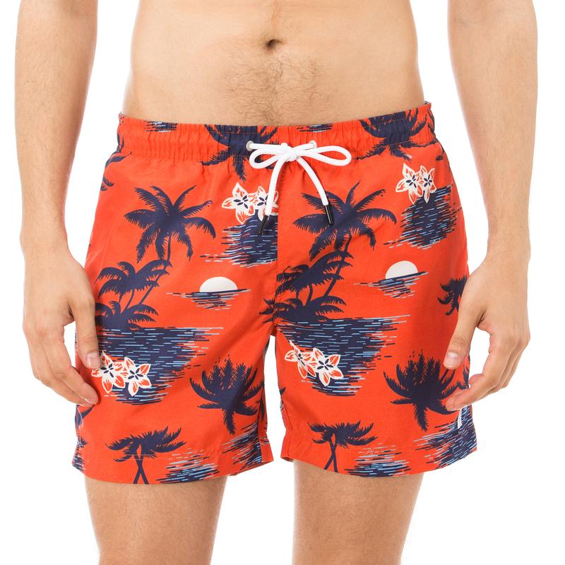 NAUTICA ERKEK TURUNCU KISA FLORAL ŞORT MAYO