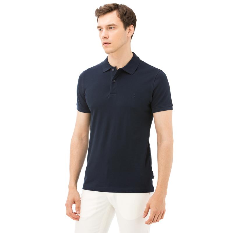 NAUTICA ERKEK LACİVERT KISA KOLLU SLIM FIT POLO