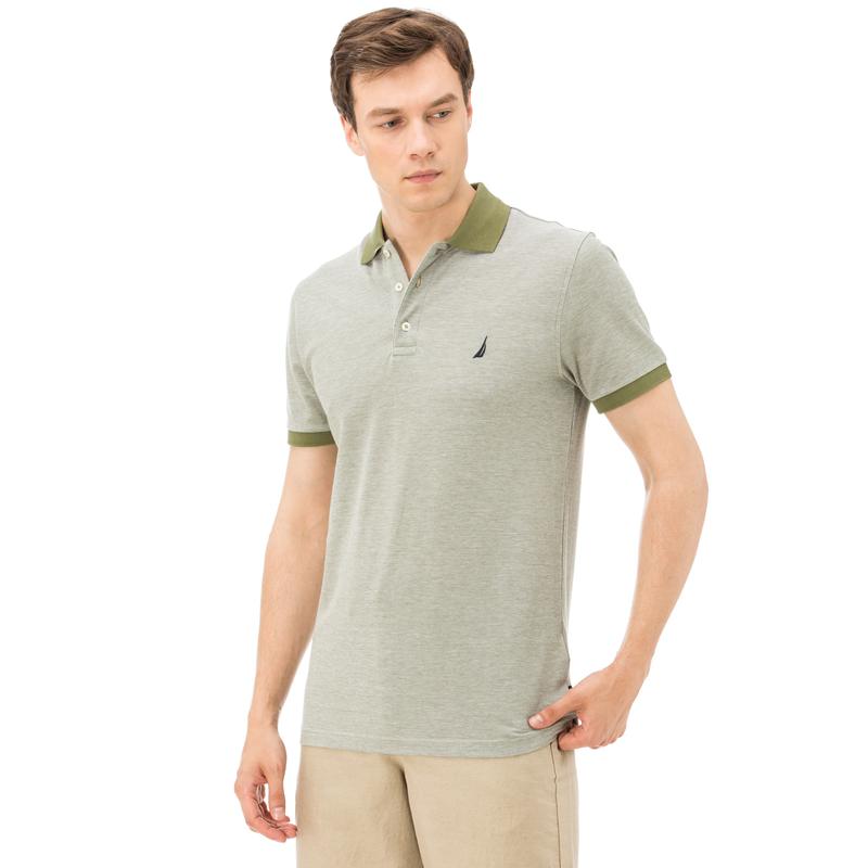 NAUTICA ERKEK YEŞİL KISA KOLLU YAKA ALTI SLIM FIT POLO