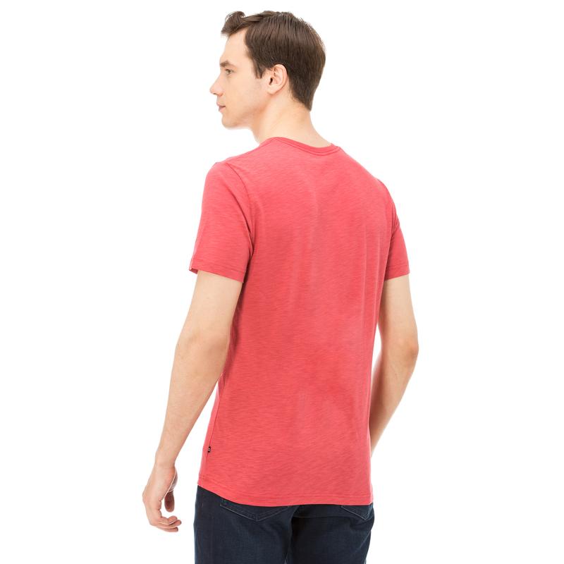 NAUTICA ERKEK KIRMIZI KISA KOLLU SLIM FIT T-SHIRT
