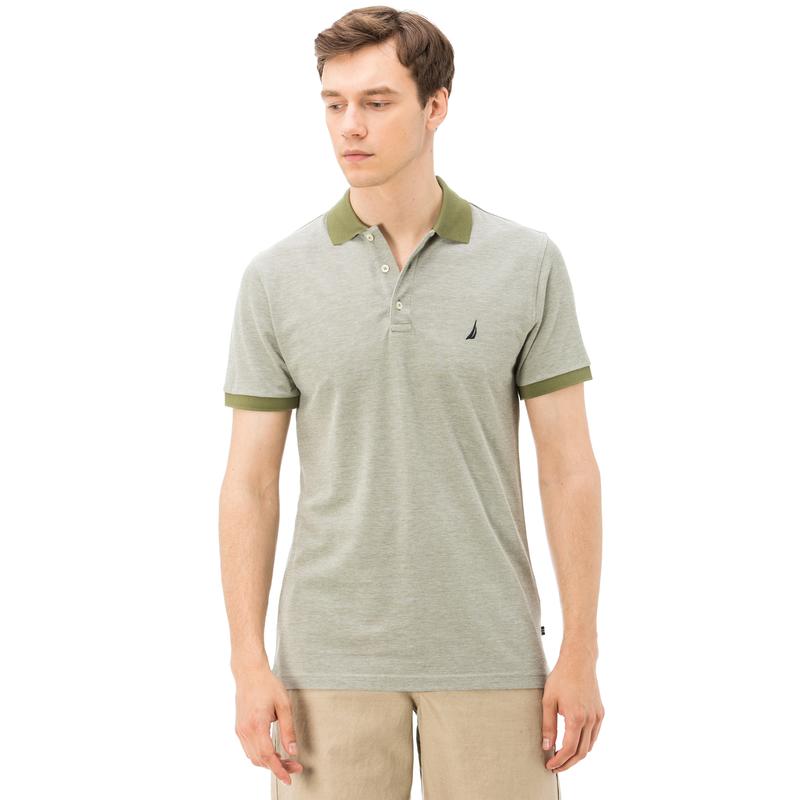 NAUTICA ERKEK YEŞİL KISA KOLLU YAKA ALTI SLIM FIT POLO