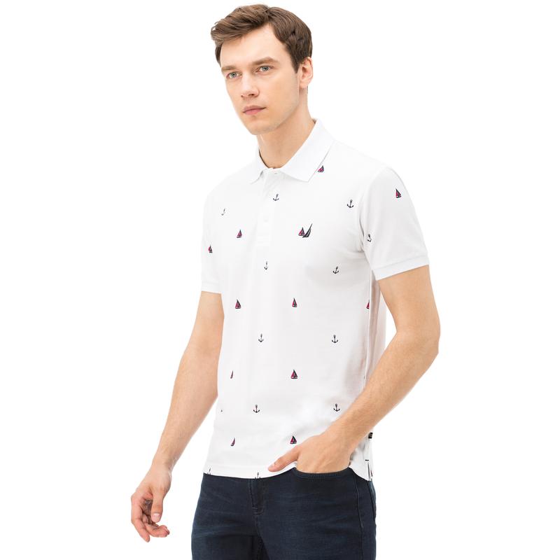 NAUTICA ERKEK BEYAZ KISA KOLLU SLIM FIT POLO