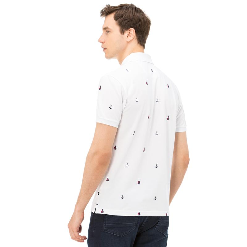 NAUTICA ERKEK BEYAZ KISA KOLLU SLIM FIT POLO