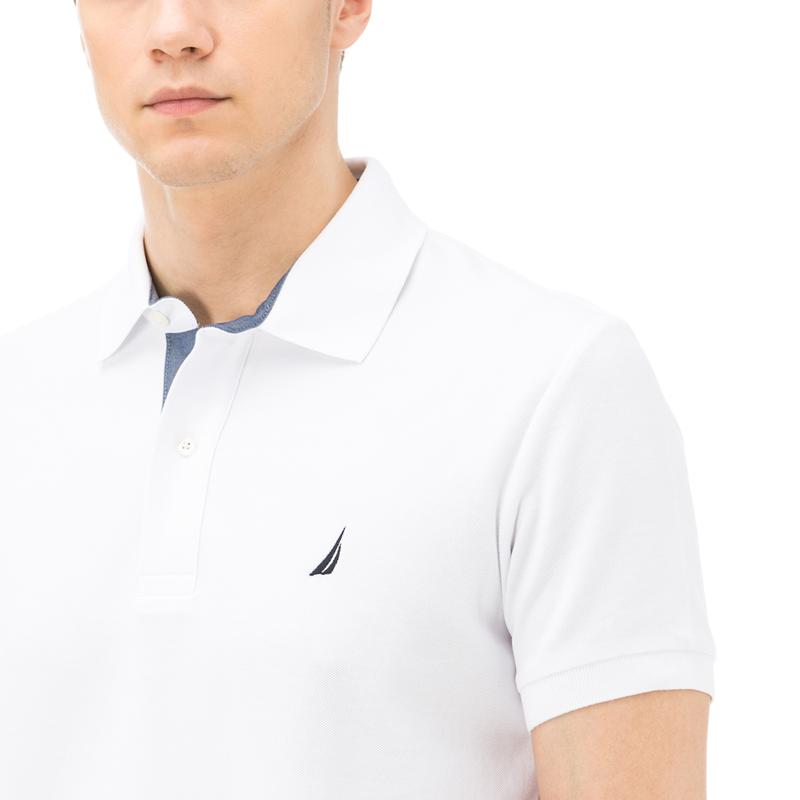 NAUTICA ERKEK SLIM FIT BEYAZ PERFORMANS POLO