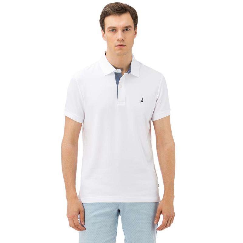 NAUTICA ERKEK SLIM FIT BEYAZ PERFORMANS POLO