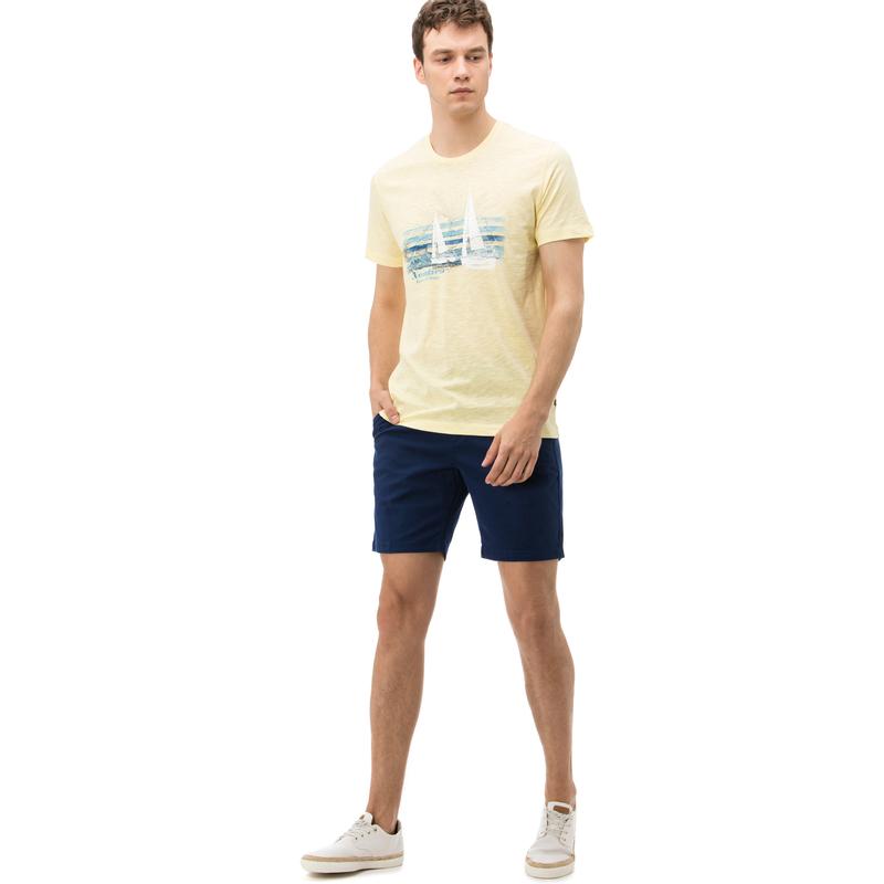 NAUTICA ERKEK LACİVERT BASKILI SLIM FIT BERMUDA