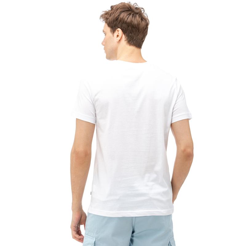 NAUTICA ERKEK BEYAZ BİSİKLET YAKA KISA KOLLU SLIM FIT T-SHIRT