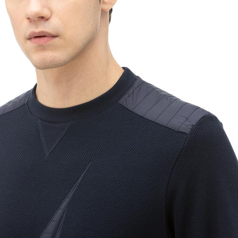 NAUTICA Erkek Lacivert Baskılı Sweatshirt