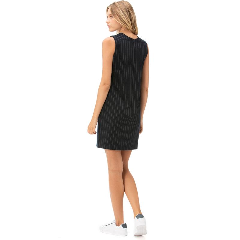 NAUTICA Kadın Lacivert Kolsuz Standart Fit Çizgili Elbise