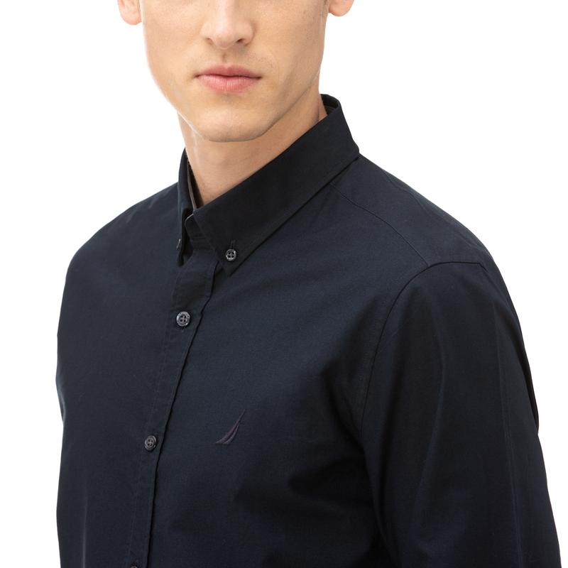 NAUTICA Erkek Lacivert Slim Fit Gömlek