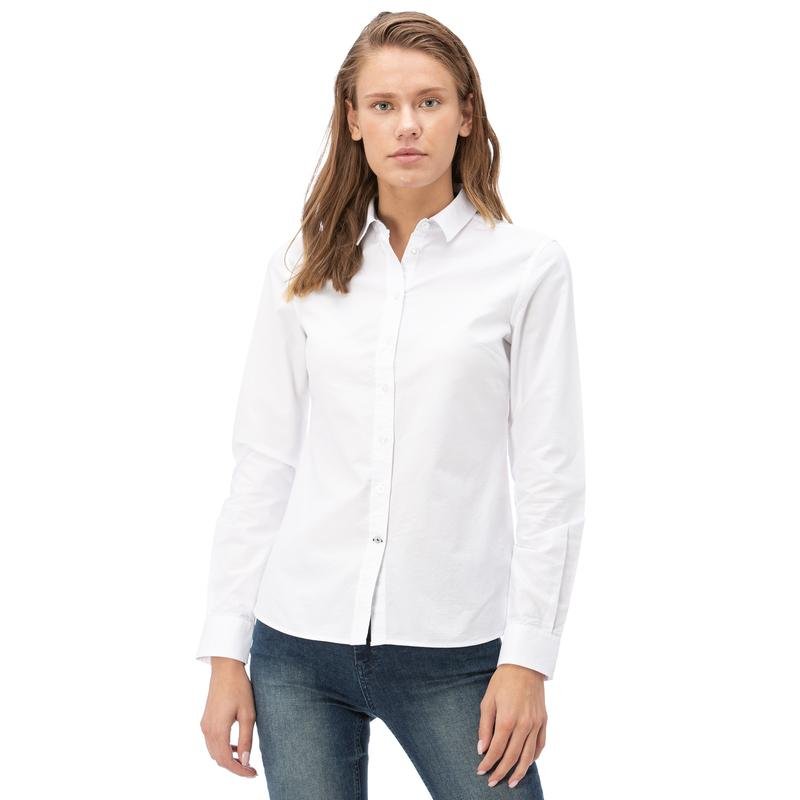 NAUTICA Kadın Beyaz Standart Fıt Gömlek