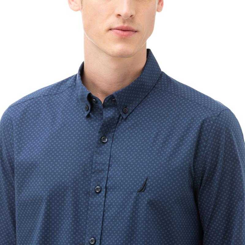 NAUTICA Erkek Lacivert Slim Fit Gömlek
