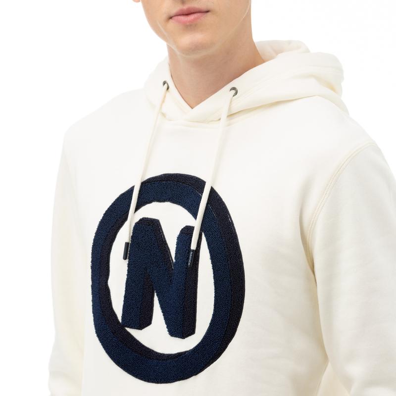 NAUTICA Erkek Krem Baskılı Sweatshirt