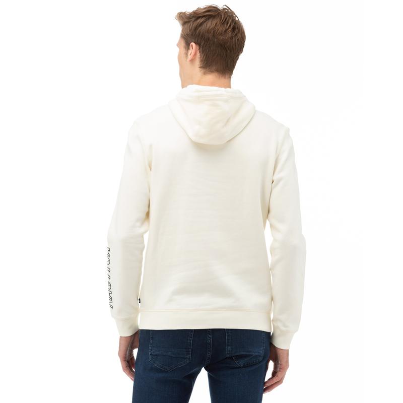 NAUTICA Erkek Krem Baskılı Sweatshirt