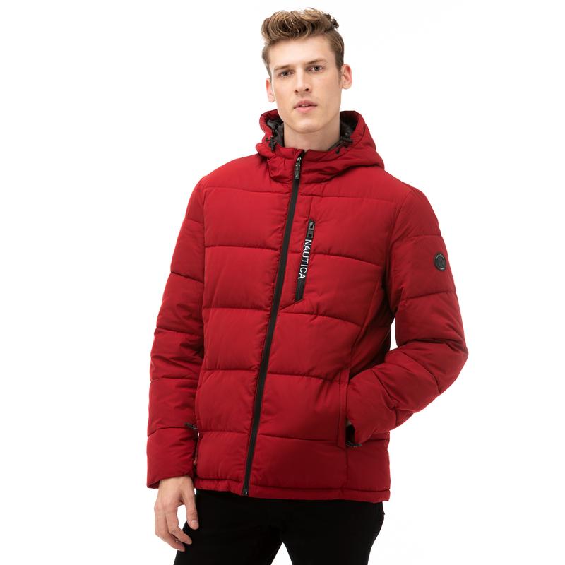 NAUTICA Erkek Kırmızı Kapitone Mont