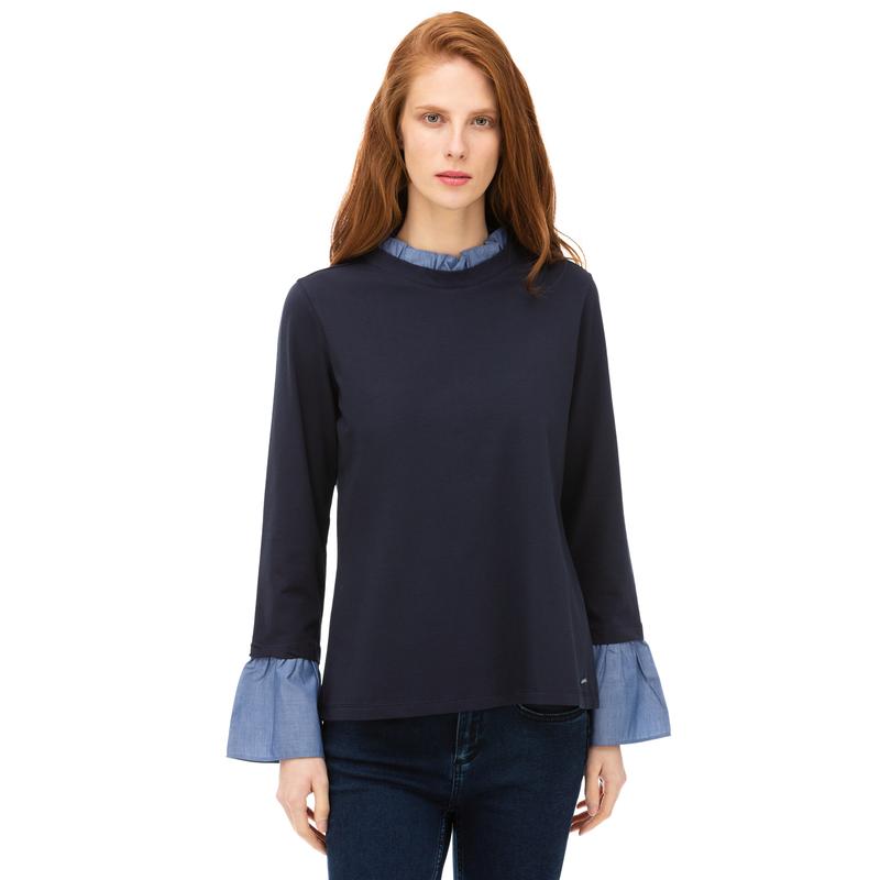 NAUTICA Kadın Lacivert Standart Fit T-Shirt