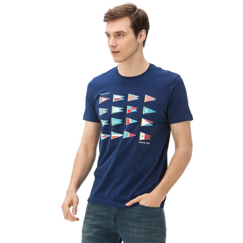 Nautica Erkek Slim Fit Lacivert T-Shirt