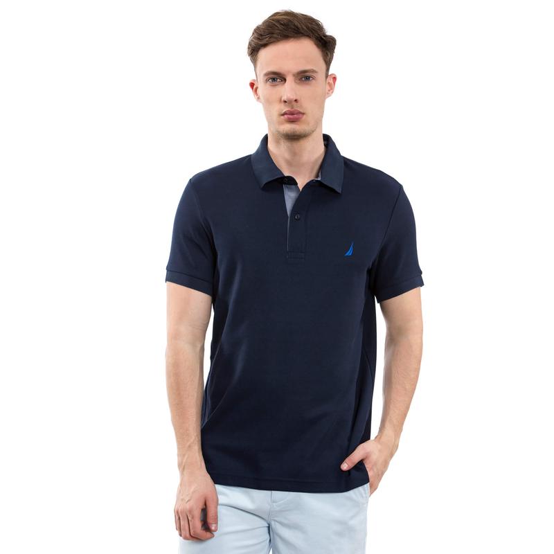 Nautica Erkek Slim Fit Lacivert Performans Polo