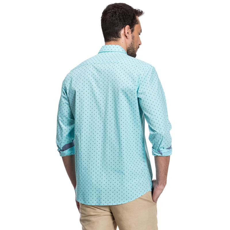 NAUTICA ERKEK SLIM FIT MAVİ GÖMLEK