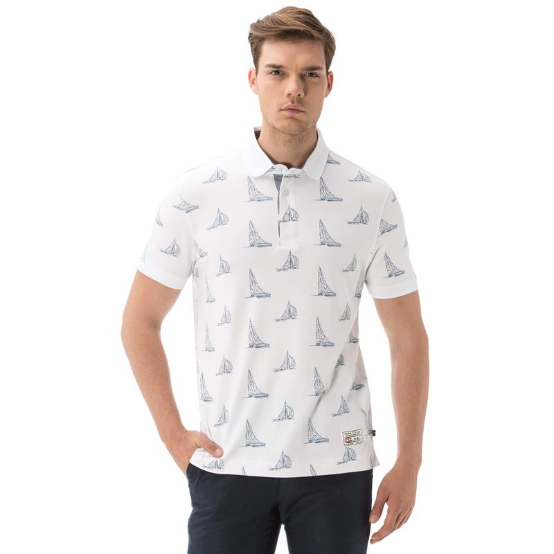 NAUTICA ERKEK SLIM FIT BEYAZ POLO