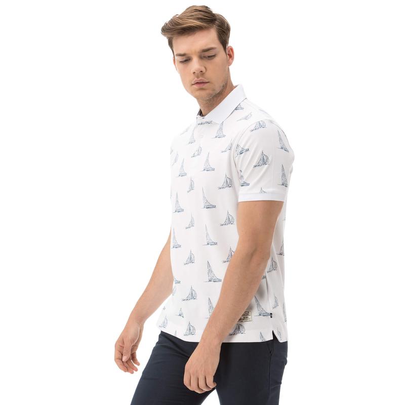 NAUTICA ERKEK SLIM FIT BEYAZ POLO