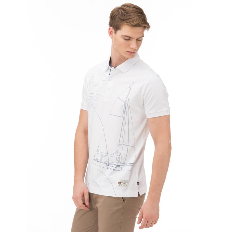 NAUTICA ERKEK SLIM FIT BEYAZ POLO