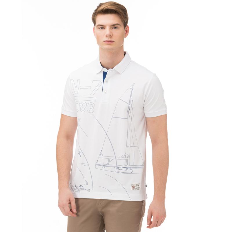 NAUTICA ERKEK SLIM FIT BEYAZ POLO