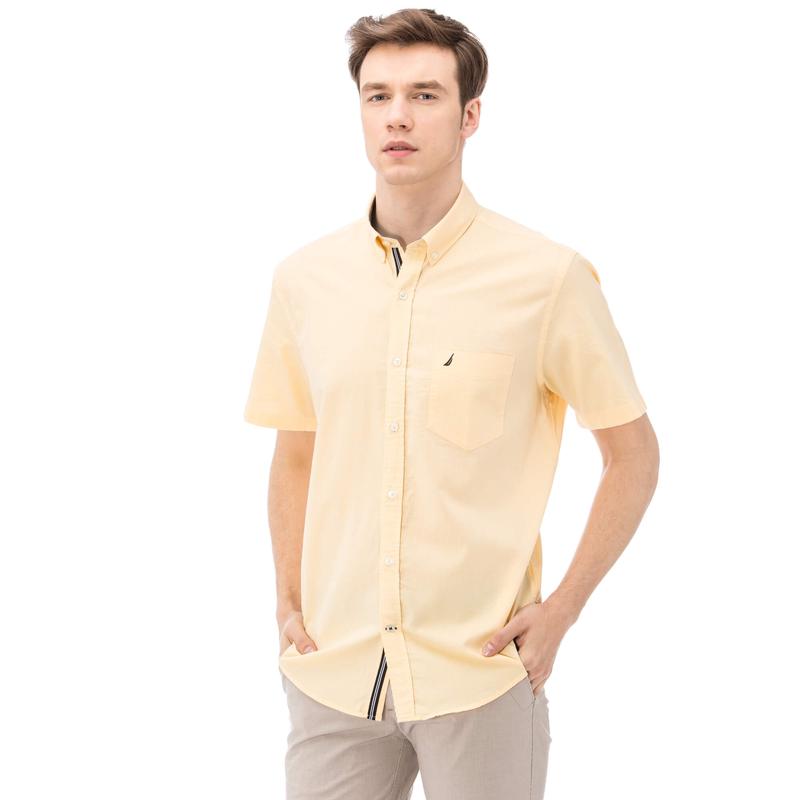 Nautica Erkek Classic Fit Sarı Gömlek