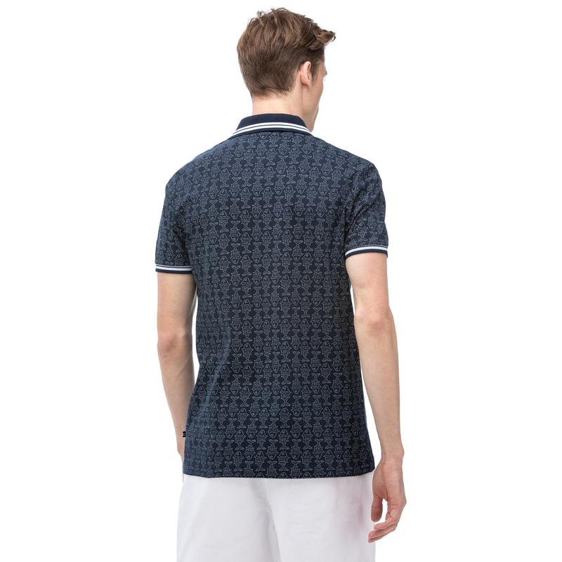 NAUTICA ERKEK LACİVERT KISA KOLLU SLIM FIT POLO