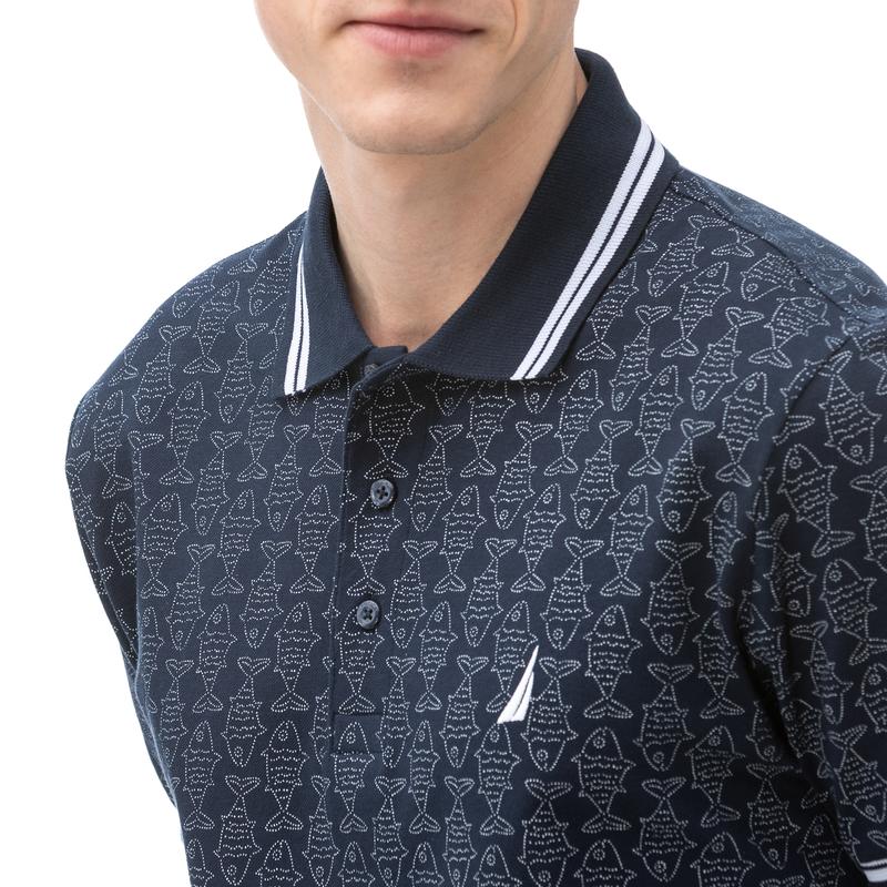 NAUTICA ERKEK LACİVERT KISA KOLLU SLIM FIT POLO