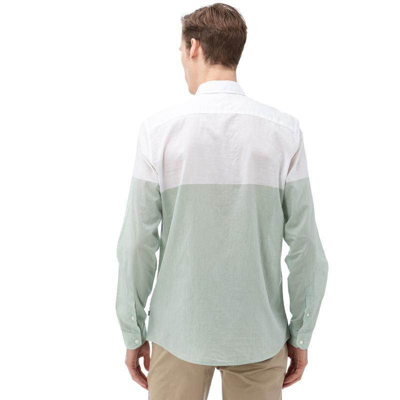 NAUTICA ERKEK YEŞİL UZUN KOLLU SLIM FIT GÖMLEK