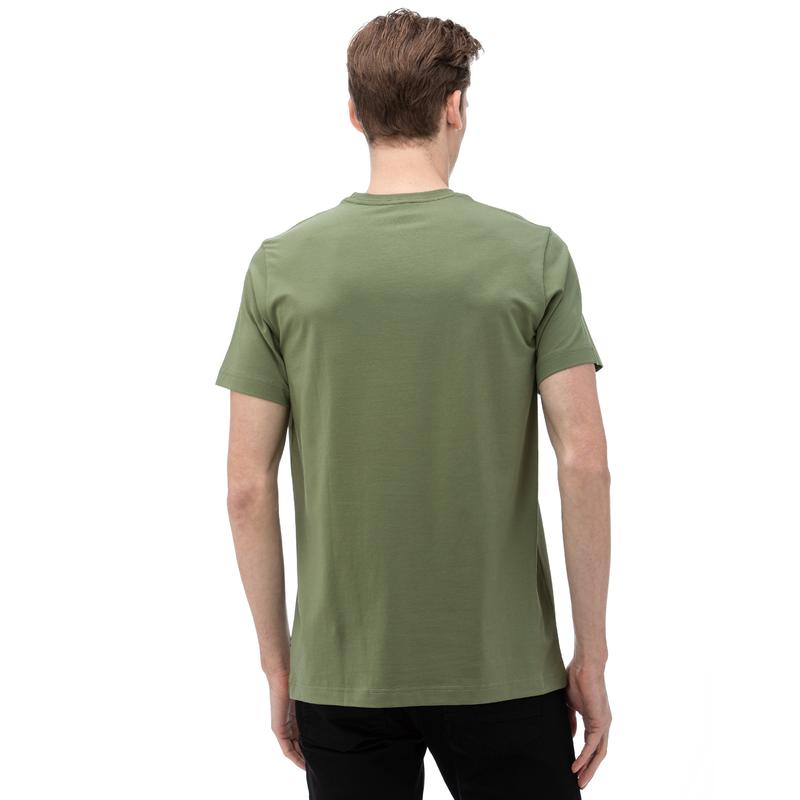 NAUTICA ERKEK YEŞİL BİSİKLET YAKA KISA KOLLU SLIM FIT T-SHIRT