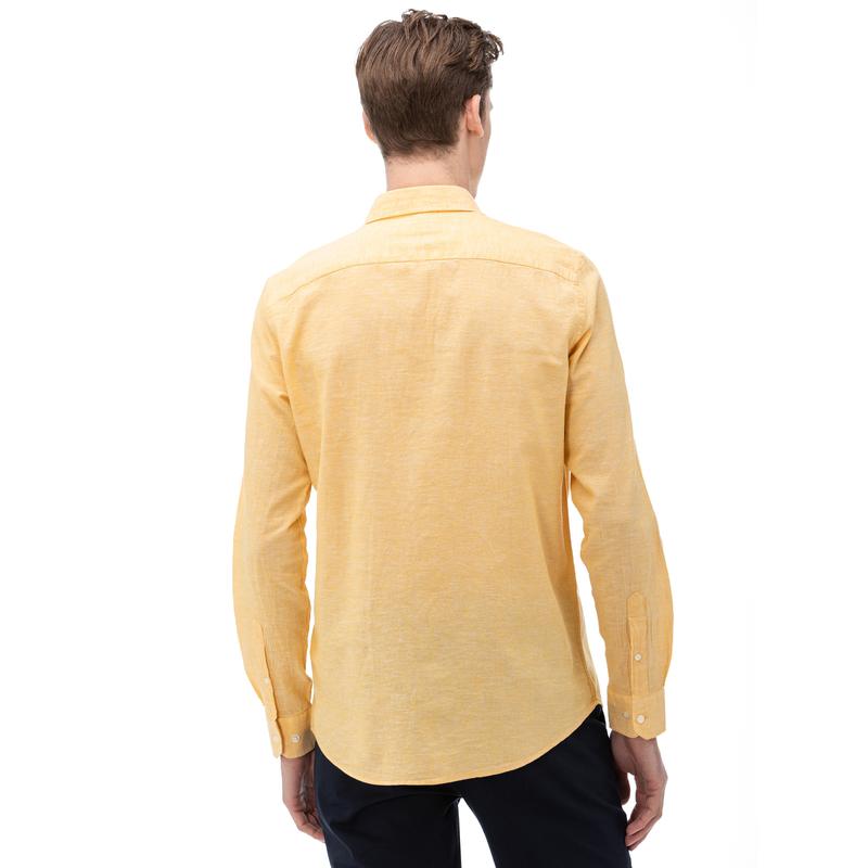 NAUTICA Erkek Slim Fit Sarı Gömlek