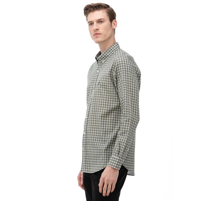 NAUTICA Erkek Slim Fit Haki Gömlek