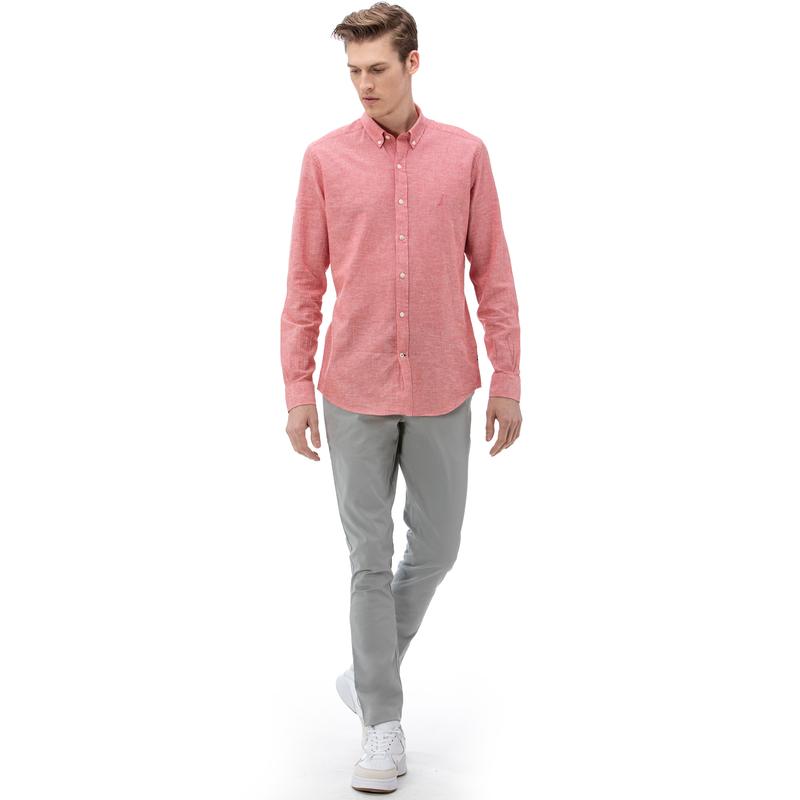 NAUTICA Erkek Slim Fit Gri Chino Pantolon