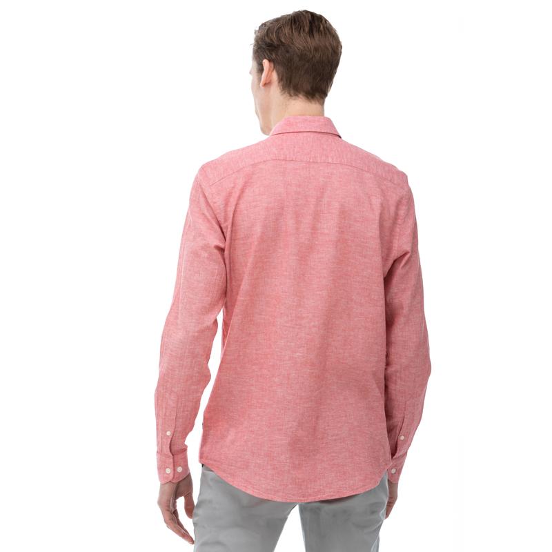 NAUTICA Erkek Slim Fit Kırmızı Gömlek