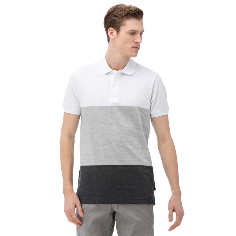NAUTICA Erkek Slim Fit Beyaz Polo