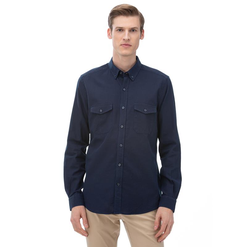 NAUTICA Erkek Slim Fit Lacivert Gömlek