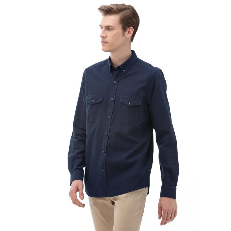 NAUTICA Erkek Slim Fit Lacivert Gömlek
