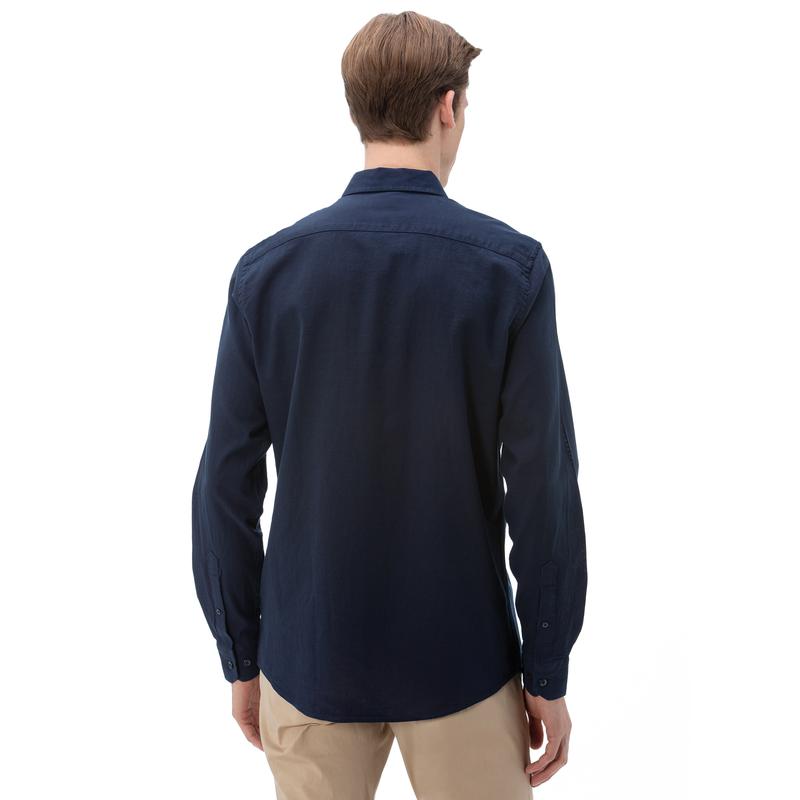 NAUTICA Erkek Slim Fit Lacivert Gömlek