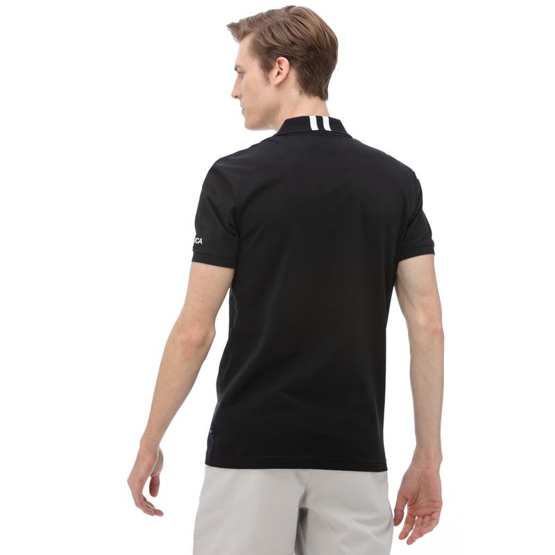 NAUTICA Erkek Slim Fit Siyah Polo